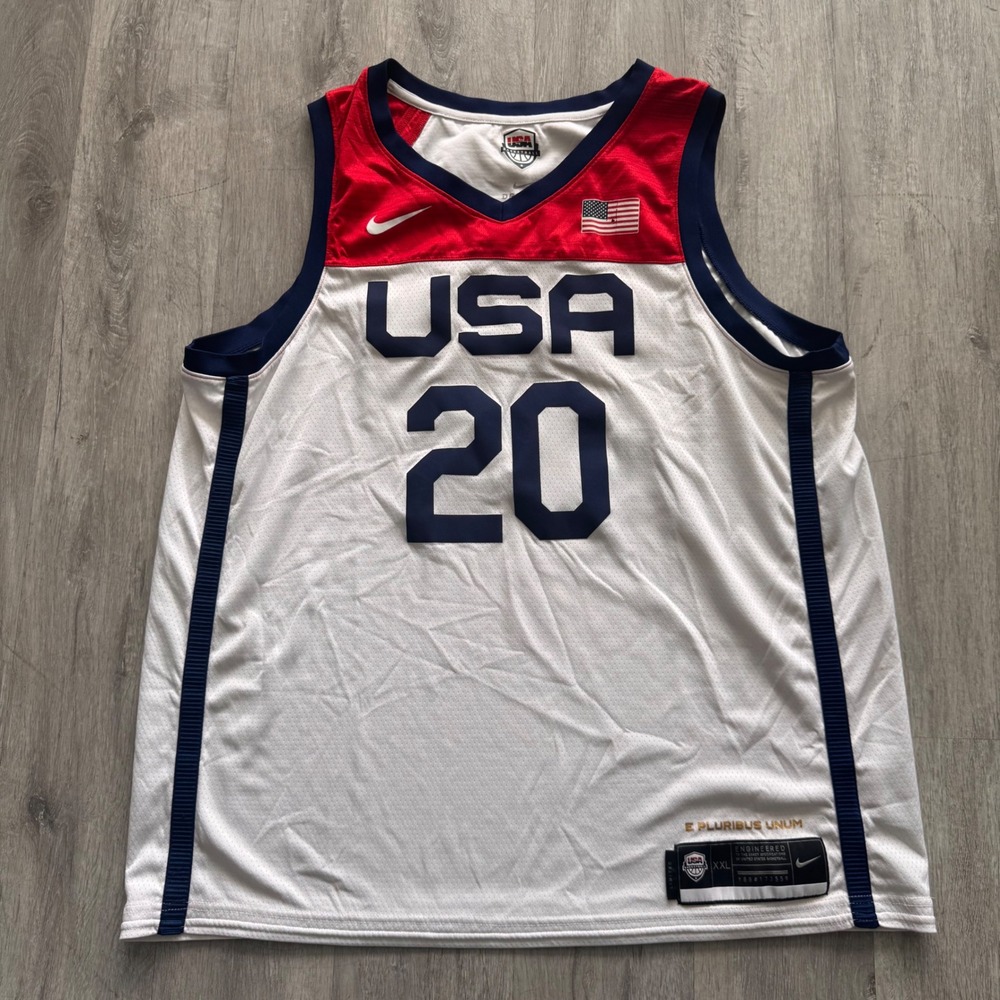Nike USA Basketball Jersey XXL United 20 White Red Blue Dri-FIT Limited Men XXL